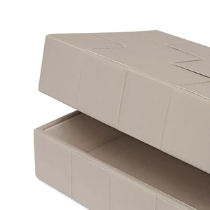 Caixa em MDF com Revestimento PU Interno Aveludado Cinza 4x10x6cm Mart