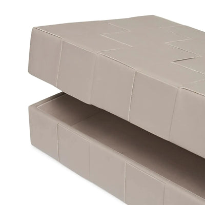 Caixa em MDF com Revestimento PU Interno Aveludado Cinza 4x12x8cm Mart