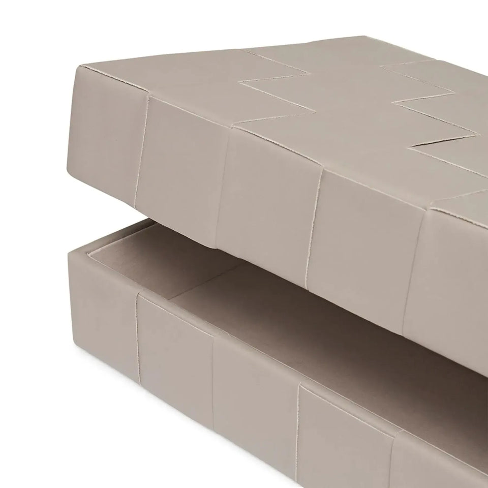 Caixa em MDF com Revestimento PU Interno Aveludado Cinza 4x12x8cm Mart