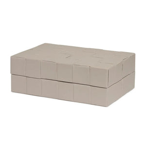 Caixa em MDF com Revestimento PU Interno Aveludado Cinza 4x12x8cm Mart