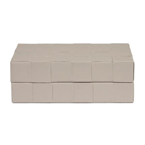 Caixa em MDF com Revestimento PU Interno Aveludado Cinza 4x12x8cm Mart