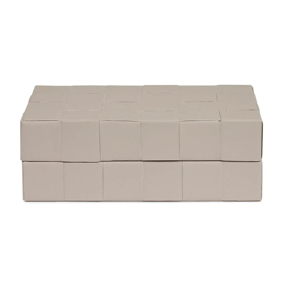 Caixa em MDF com Revestimento PU Interno Aveludado Cinza 4x12x8cm Mart
