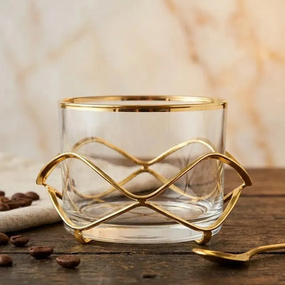 Caixinha Redonda Média Inox Diamante Craquele Inox Riva