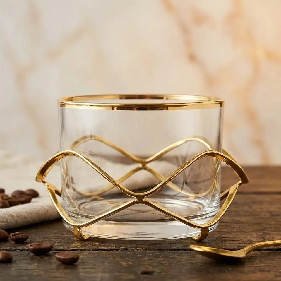 Caixinha Redonda Média Inox Diamante Craquele Inox Riva