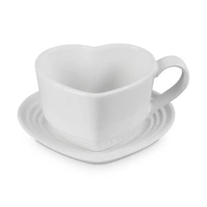 Caneca Cerâmica Coração Branca 220ml Le Creuset