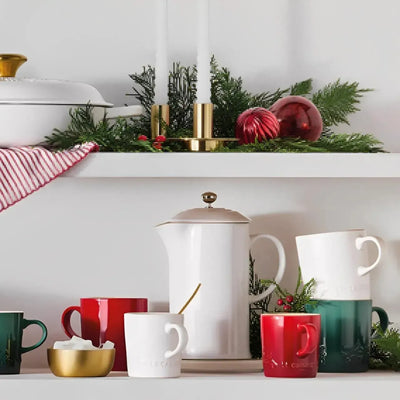 Caneca Cerâmica Holly Branca 200ml Le Creuset