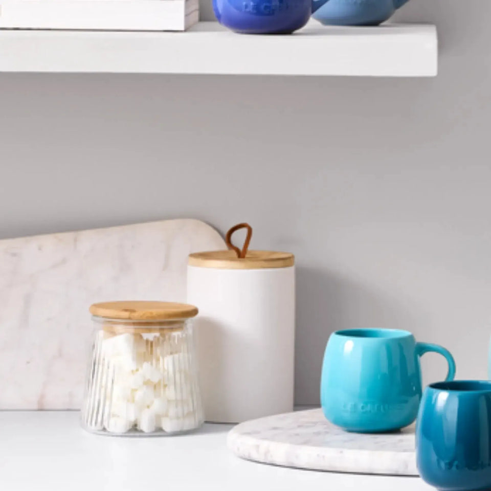 Caneca Cerâmica Sphere Azul Caribe 320ml Le Creuset