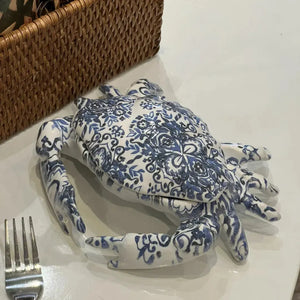Caranguejo Cerâmica Dolce Mare Azulejo Português Azul 10x21cm Maison Blanche