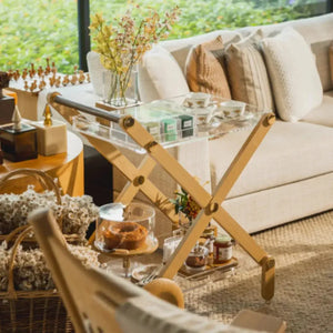 Carrinho de Serviço Acrílico / Madeira Alenya Onom