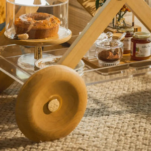 Carrinho de Serviço Acrílico / Madeira Alenya Onom