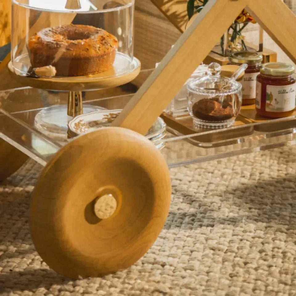 Carrinho de Serviço Acrílico / Madeira Alenya Onom