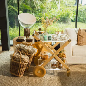 Carrinho de Serviço Acrílico / Madeira Alenya Onom