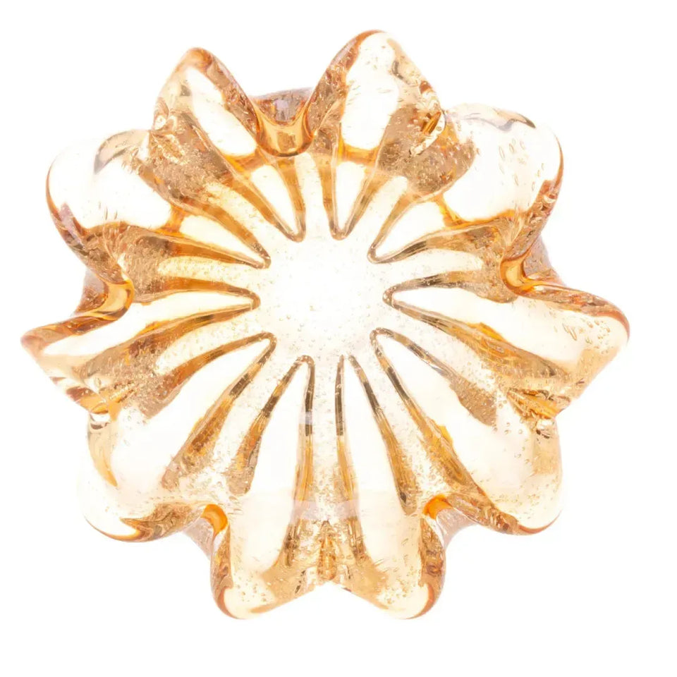 Centro de Mesa Decorativo Vidro Italy Ambar 23,5x11cm