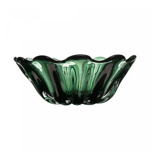 Centro de Mesa Decorativo de Vidro Italy Murano Verde 32x13cm