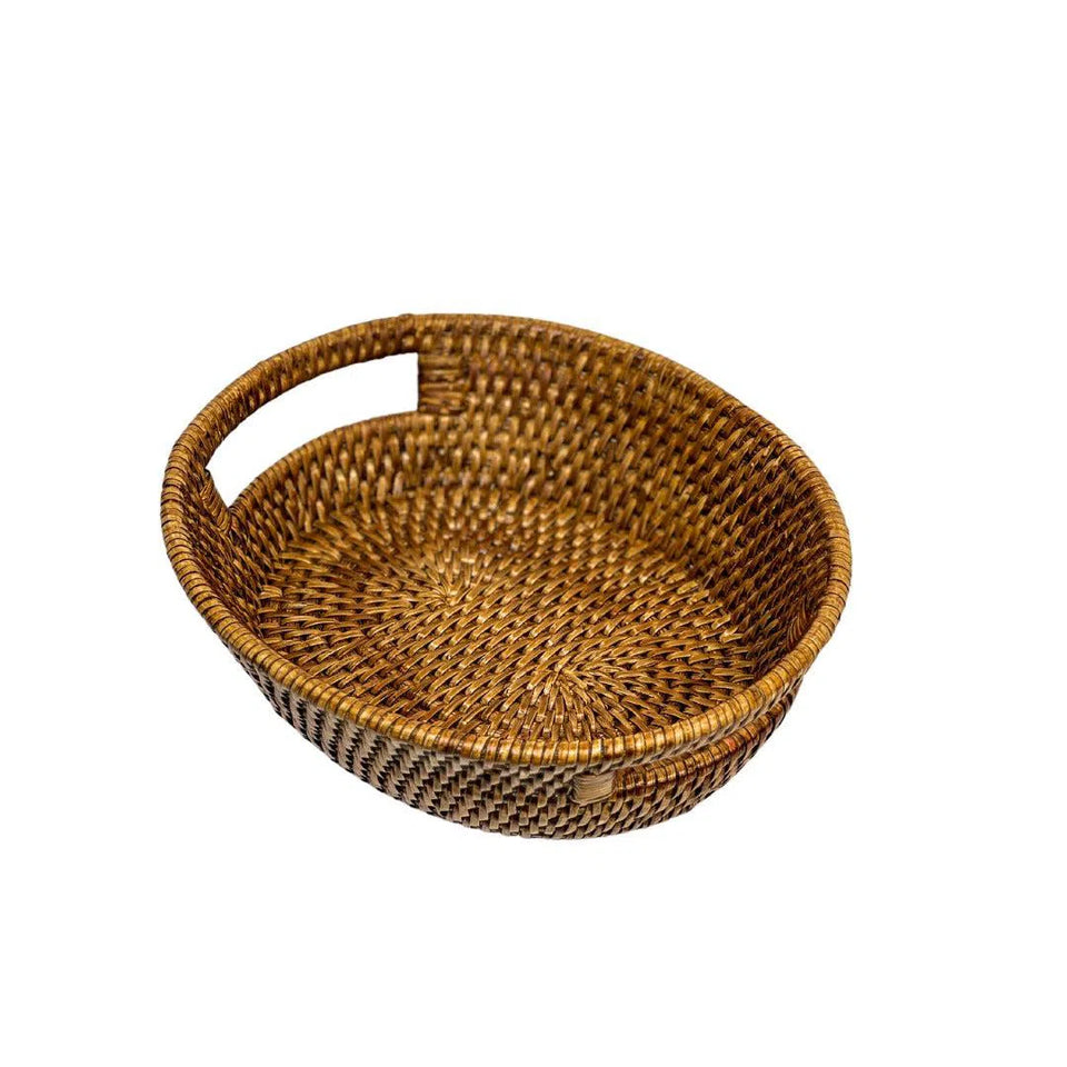 Cesta Oval em Rattan Bahali 23x20x6cm