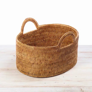 Cesta Oval em Rattan Bahali 43,5x32x18/20/27cm