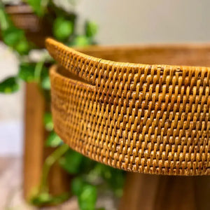 Cesta Oval em Rattan Bahali 46x38x12cm