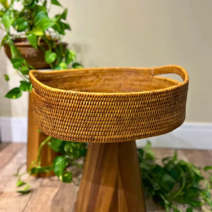 Cesta Oval em Rattan Bahali 46x38x12cm