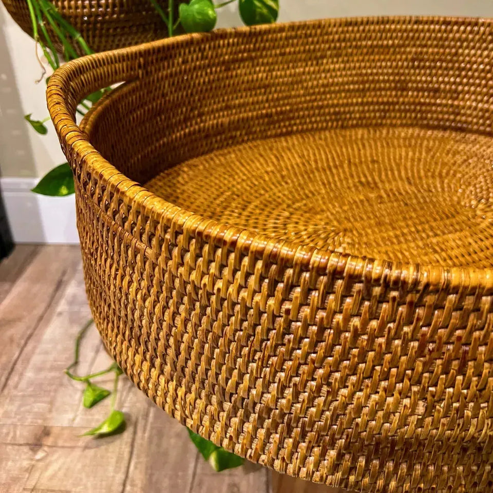 Cesta Oval em Rattan Bahali 56x46x15cm