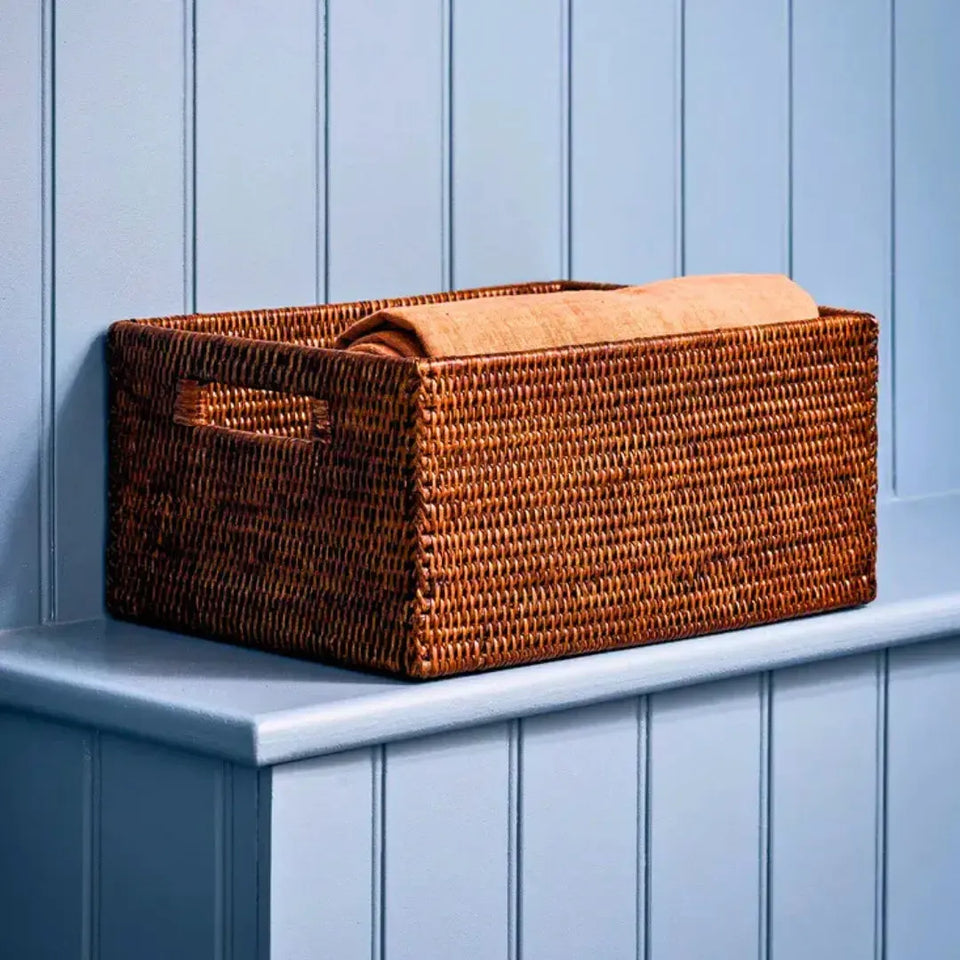 Cesta para Armazenamento em Rattan Bahali 30x25x23cm