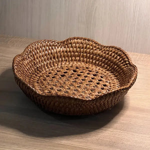 Cesto Redondo em Rattan Bahali 20x5,5/4,5cm