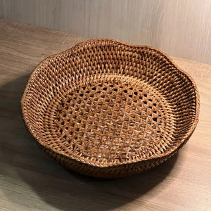 Cesto Redondo em Rattan Bahali 30x6/5cm