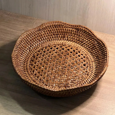 Cesto Redondo em Rattan Bahali 30x6/5cm