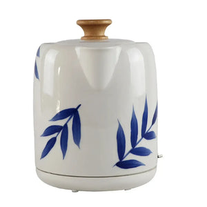 Chaleira Elétrica Porcelana Elegance Branca / Azul 1L 127V Tuut