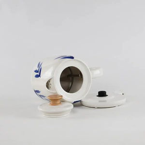 Chaleira Elétrica Porcelana Elegance Branca / Azul 1L 127V Tuut