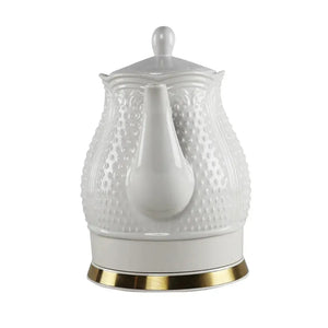 Chaleira Elétrica Porcelana Elegance Branca Decorada 1,5L 127V Tuut