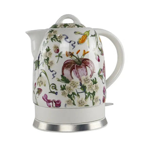 Chaleira Elétrica Porcelana Elegance Branca Floral 1,5L 127V Tuut