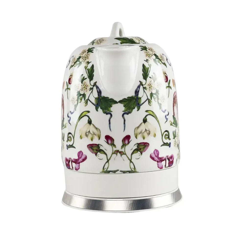 Chaleira Elétrica Porcelana Elegance Branca Floral 1,5L 220V Tuut