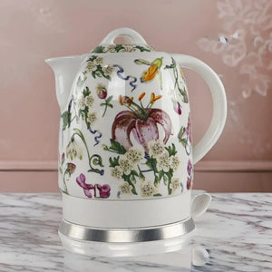 Chaleira Elétrica Porcelana Elegance Branca Floral 1,5L 220V Tuut