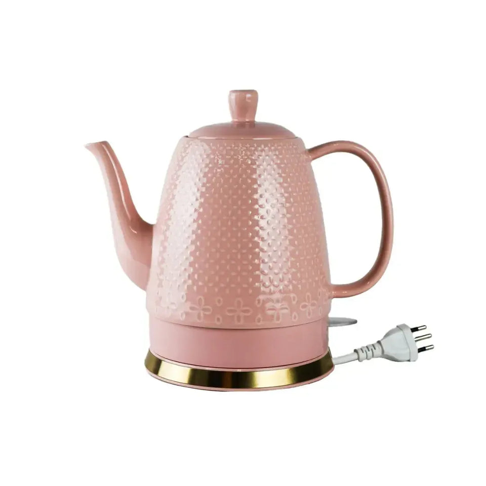 Chaleira Elétrica Porcelana Elegance Rosa Poá 1,5L 220V Tuut
