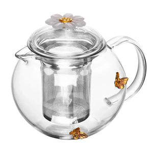 Chaleira Vidro Borossilicato com Infusor Sun Garden 600ml