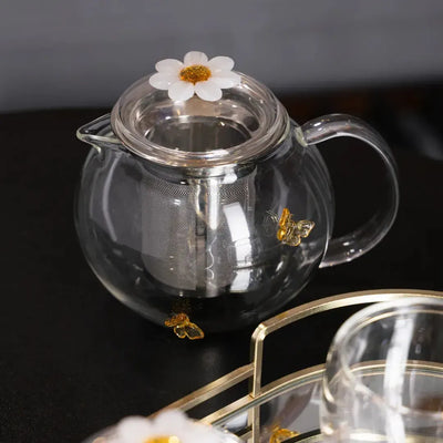 Chaleira Vidro Borossilicato com Infusor Sun Garden 600ml