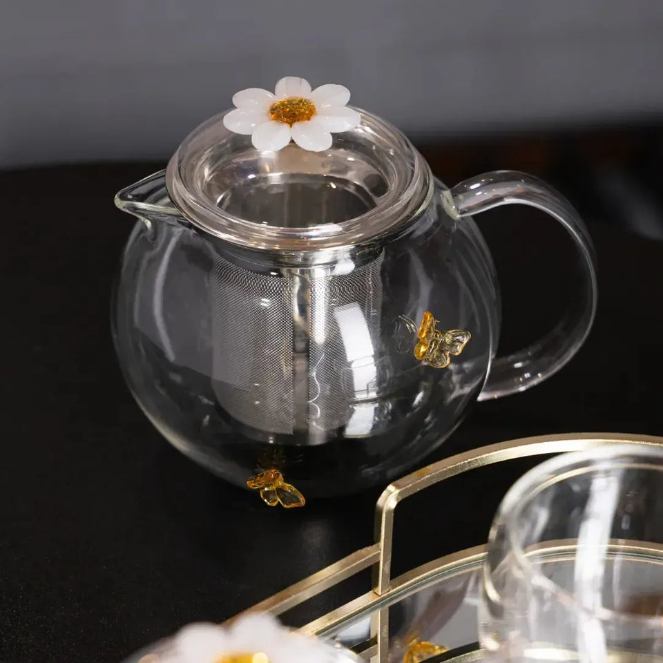 Chaleira Vidro Borossilicato com Infusor Sun Garden 600ml