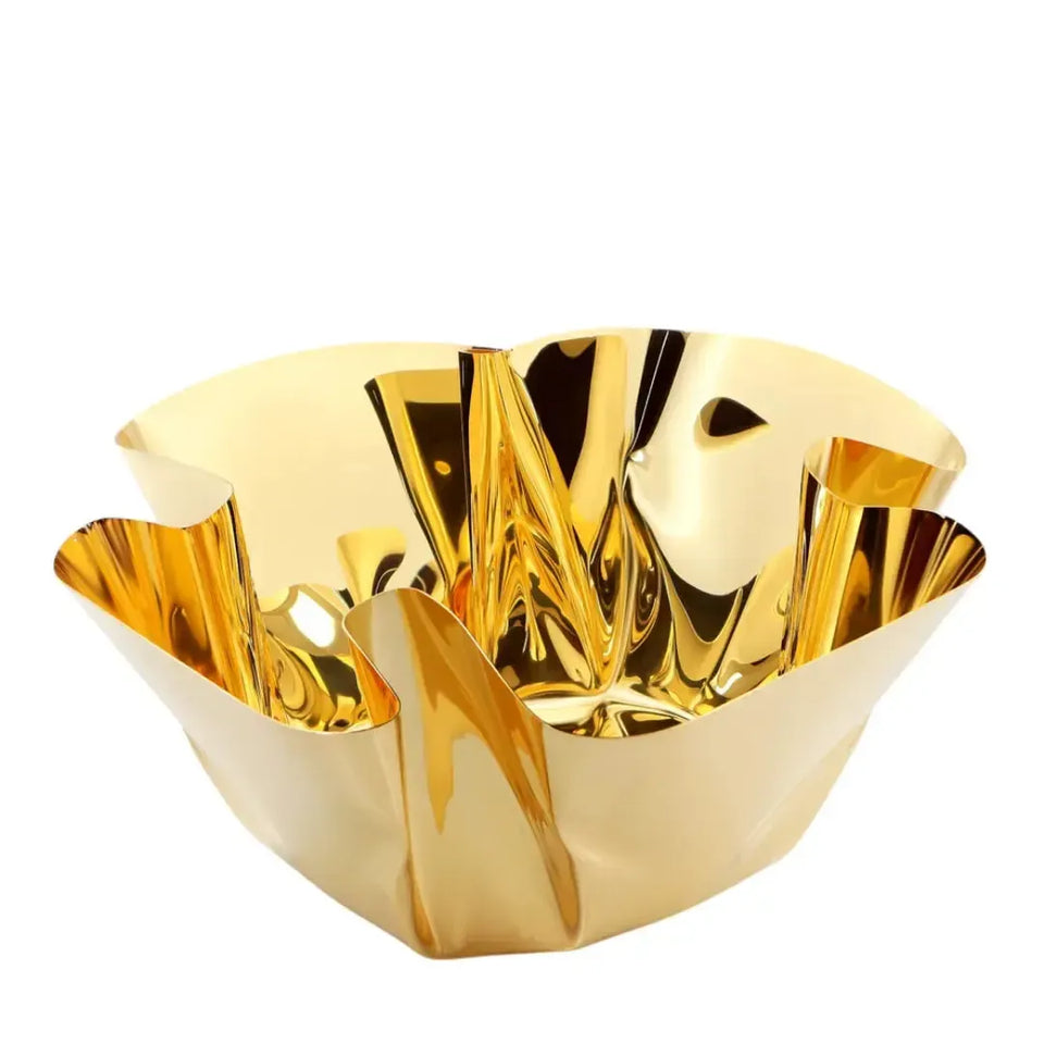 Champanheira / Cachepot Fiori Inox com Revestimento em Ouro 24k Riva