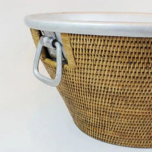 Champanheira em Rattan e Alumínio Nusa 54x31cm