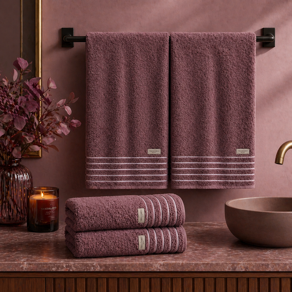Kit de Banho 4 Pçs Palladio Marsala / Branca Trussardi