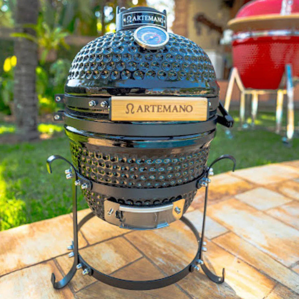 Churrasqueira Kamado Preta Artemano Mini 13 Polegadas