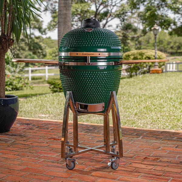 Churrasqueira Kamado Verde Artemano Pequena 16 Polegadas