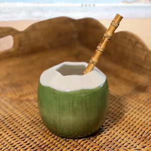 Coco Drink Cerâmica Itacare Verde 10x10cm Maison Blanche