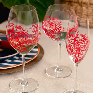Jogo 6 Taças Gin Sante Burgundy em Cristal Ecológico 635ml Coral Vermelho