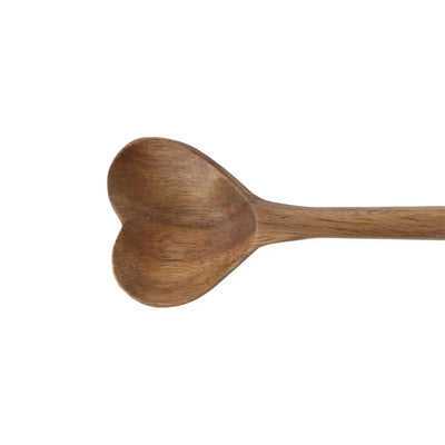 Colher Multiuso Madeira Acácia Coração 34cm Tuut