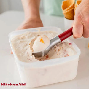 Colher de Sorvete Açaí Sobremesa Zinco Vermelha KitchenAid