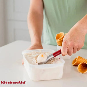 Colher de Sorvete Açaí Sobremesa Zinco Vermelha KitchenAid