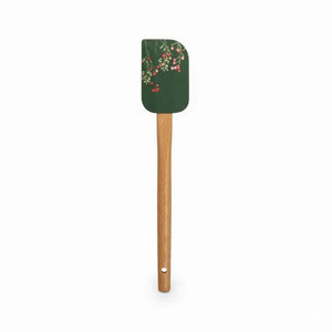 Conjunto 2 Espátulas Cozinha Natal Silicone / Madeira Verde
