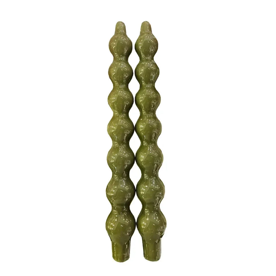 Conjunto 2 Velas Natal Parafina Verde 30,2x7,4x3,7cm