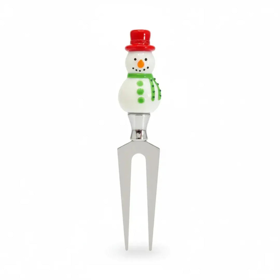 Conjunto 3 Espátulas Queijo Metal /Vidro Papai Noel Boneco Neve Natal Vermelho /Branco